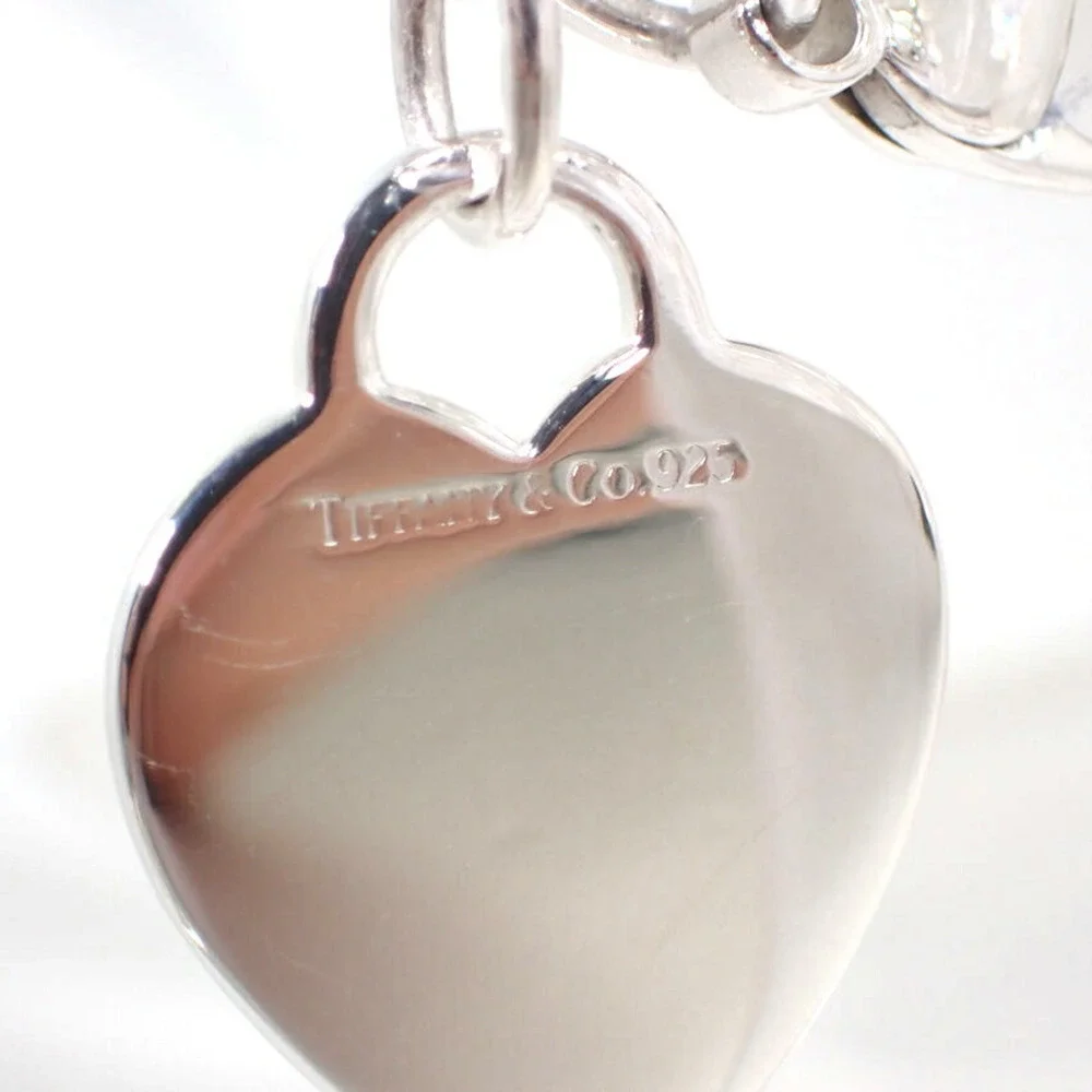 TIFFANY Silver Heart Charm Bracelet